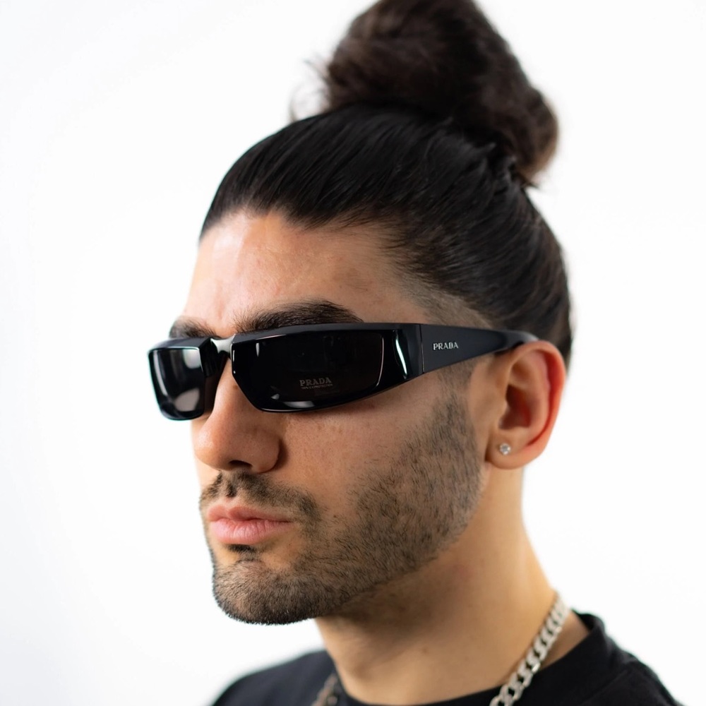 NEW PRADA PR25YS 1AB5S0 RUNWAY SUNGLASSES PRADA PR 25YS BLACK EYEWEAR SPR 25Y - Picture 8 of 14